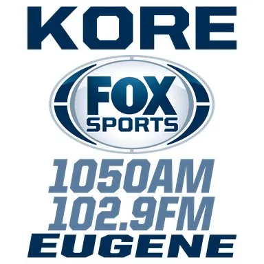 Logo de KORE 1050 AM & 102.9 FM - Fox Sports Eugene 102.9 FM