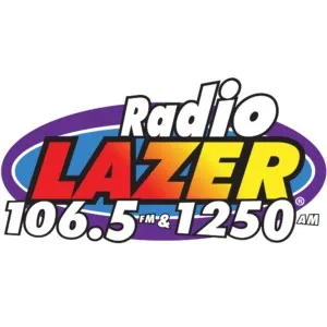 Logo de KZER Radio Lazer 106.5 FM y 1250 AM 106.5 FM